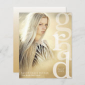 Papier Budget de superposition de GRAD Faire-part de grad (Devant / Derrière)