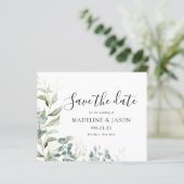 Papier Budget de verdure Eucalyptus Mariage Enregistrer l (Debout devant)