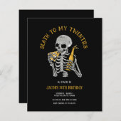 Papier Budget Décès à mes 20 ans Invitation (Devant / Derrière)