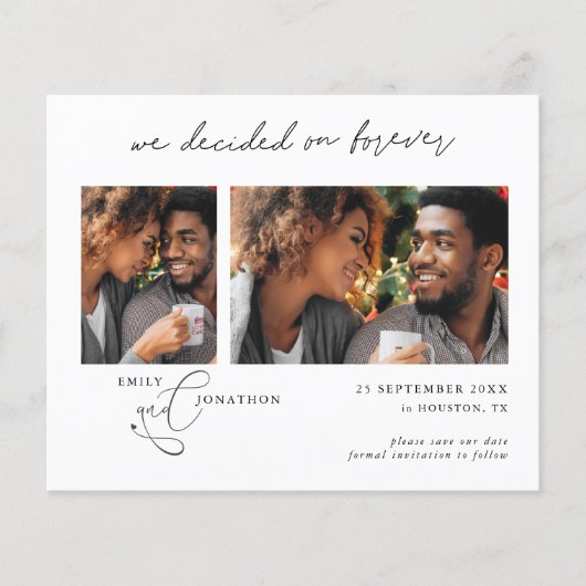 Papier Budget Décidé pour toujours 2 photo Code QR Date d (Devant)