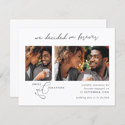 Papier Budget décidé sur Forever Photo Fiançailles (Devant / Derrière)