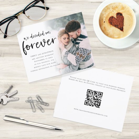 Papier Budget Décidé sur Forever Photo QR Code Date d'enr