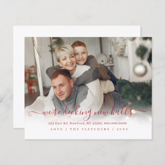 Papier Budget Deck New Halls Moving Holiday Card (Devant / Derrière)