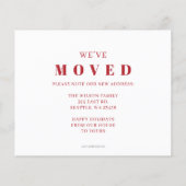 Papier Budget Deck New Halls Moving Holiday Card (Dos)