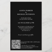 Papier Budget décontracté mariage photo QR invitation RSV (Dos)