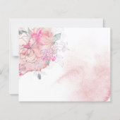 Papier BUDGET Délicat faire-part de mariage Floral. (Dos)