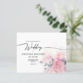 Papier BUDGET Délicat faire-part de mariage Floral. (Debout devant)