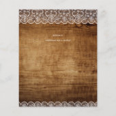 Papier BUDGET Dentelle rustique Pays Maison Mariage Ferme (Dos)