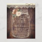 Papier Budget Dentelle & Twin Floral Mason Jar Baby showe (Devant)