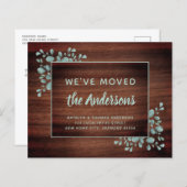 Papier Budget Déplacement Faire-part Rustique Eucalyptus (Devant / Derrière)