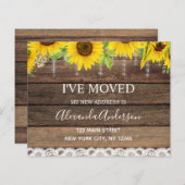 Papier Budget Déplacement Faire-part Tournesol rustique B (Devant / Derrière)