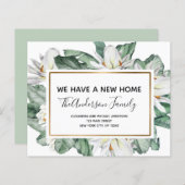 Papier Budget Déplacement Faire-part Tropical Floral (Devant / Derrière)