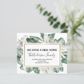 Papier Budget Déplacement Faire-part Tropical Floral (Debout devant)