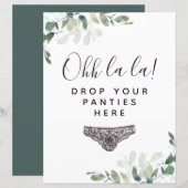 Papier BUDGET Déposez vos culottes ici Fête des mariées (Devant / Derrière)
