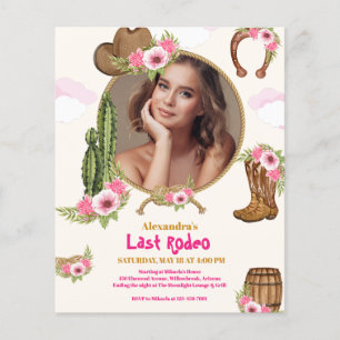 Papier Budget Dernier Rodeo Cowgirl Fête des mariées phot