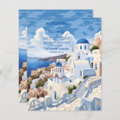 Papier Budget Destination Grèce Mariage Santorini (Devant / Derrière)