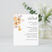 Papier Budget : détails bohèmes floraux jaune doré (Debout devant)