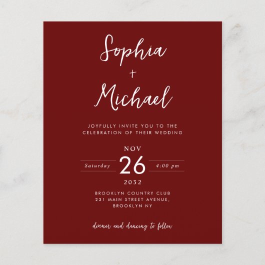 Papier Budget Détails de la photo QR Site Web Bourgogne M (Devant)