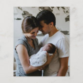 Papier Budget Deux photo Bonjour Faire-part de naissance (Dos)