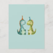 Papier Budget Dinosaur Anniversaire Invitation de la fête (Dos)