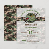 Budget Dinosaur anniversaire raptor camouflage inv