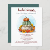 Papier Budget d'invitation pour la douche nuptiale d'auto (Devant / Derrière)