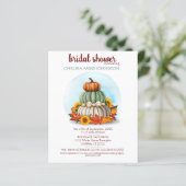 Papier Budget d'invitation pour la douche nuptiale d'auto (Debout devant)