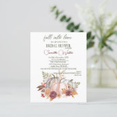 Papier Budget d'invitation pour la douche nuptiale d'auto (Debout devant)