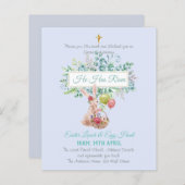 Papier Budget d'invitation religieuse de Pâques (Devant / Derrière)