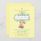 Papier Budget d'invitation religieuse de Pâques (Devant / Derrière)