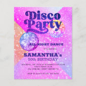 Papier Budget disco danse anniversaire invitation (Devant)