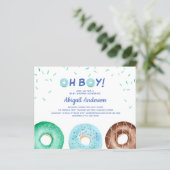 Papier BUDGET Donut Oh Boy Baby shower Invitation (Debout devant)