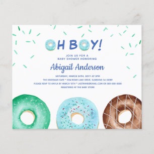 Papier BUDGET Donut Oh Boy Baby shower Invitation