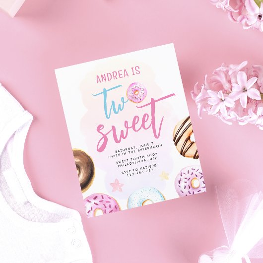 Papier Budget Donut Two Sweet Girls 2e anniversaire
