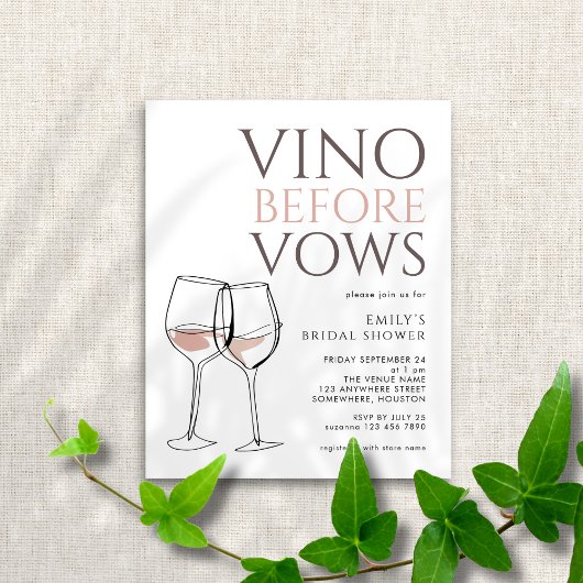 Papier Budget Doodle Wine Vino Before Vows Bridal Shower