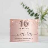 Papier Budget douce 16 rose parties scintillant or enregi (Debout devant)