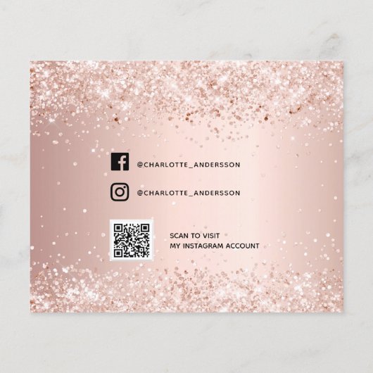 Papier Budget douce 16 rose parties scintillant or enregi (Dos)