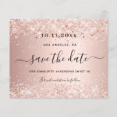 Papier Budget douce 16 rose parties scintillant or enregi (Devant)
