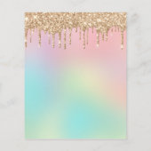 Papier Budget Dripping Gold Parties scintillant Sweet 16  (Dos)