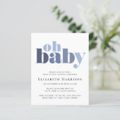 Papier Budget Drive By Baby Boy Shower Blue Invitation (Debout devant)