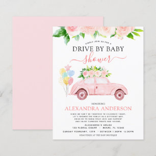 Papier Budget Drive Par Baby shower Floral Blush Pink