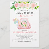 Papier Budget Drive Par Baby shower Floral Blush Pink (Devant)