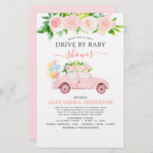 Papier Budget Drive Par Baby shower Floral Blush Pink