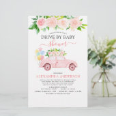 Papier Budget Drive Par Baby shower Floral Blush Pink (Debout devant)