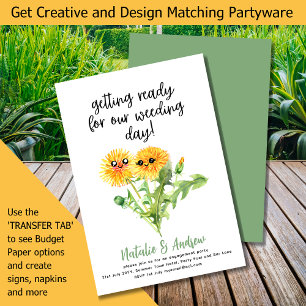 Papier BUDGET Drôle amusant Fête des mariées été mignon D