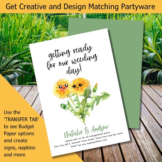 Papier BUDGET Drôle amusant Fête des mariées été mignon D