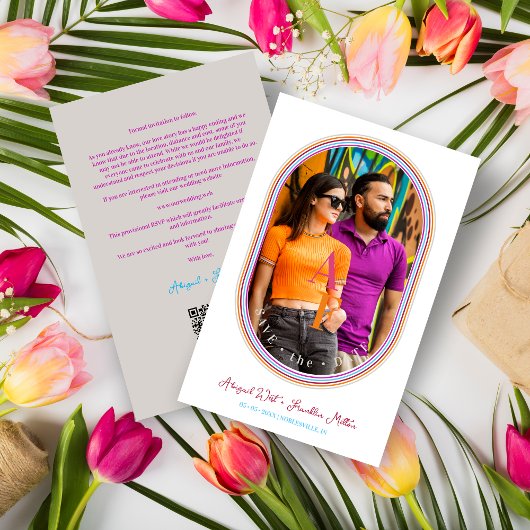 Papier BUDGET Drôle Mariage moderne ovale minimaliste pho