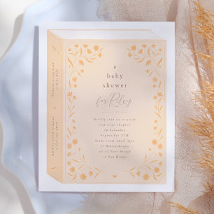 Papier Budget du Baby shower du livre de récits floraux d