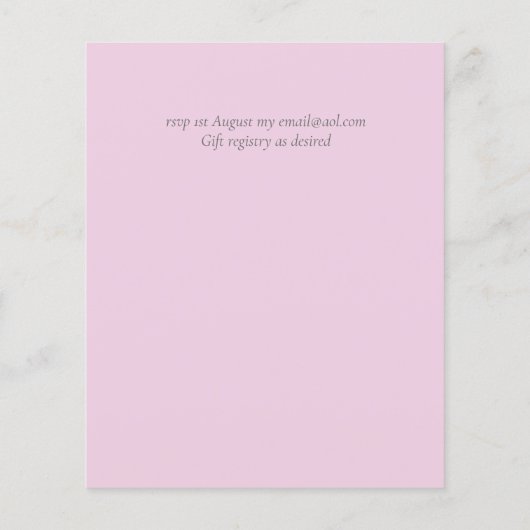 Papier Budget du script de Mariage floral rose vif (Dos)