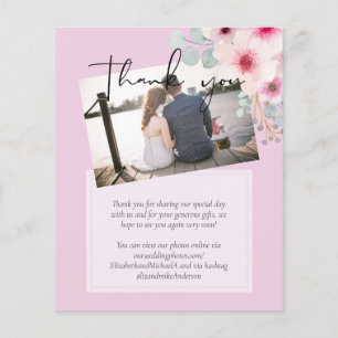 Papier Budget du script de Mariage floral rose vif